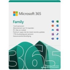 "Microsoft 365 Family License - 1 Year Subscription for Up to 6 Users on Windows & MacOS - Unlock Productivity & Collaboration!"